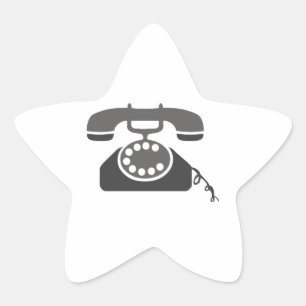 Rotary Phone Star Sticker