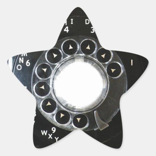 Rotary Phone Star Sticker