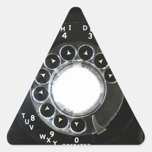 Rotary Phone Triangle Sticker
