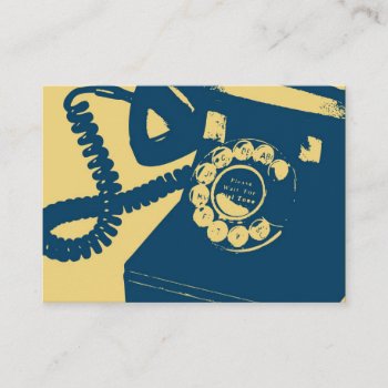 Rotary Telephone Pop Art Business Card by NeatBusinessCards at Zazzle