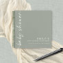 Rotated Script Sage Green Baby Shower Guest Book