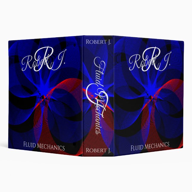 Rotating Blue Accent Geometric Binder (Background)