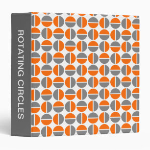 Rotating Circles (1.5in) Orange and Gray Binder