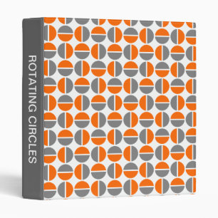 Rotating Circles (1in) Orange and Gray Binder