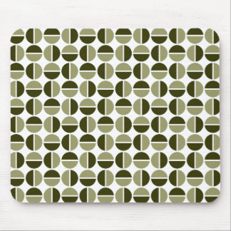 Rotating Circles - Khaki and Dark Olive Mouse Pad