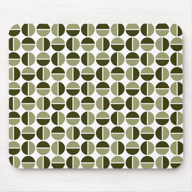 Rotating Circles - Khaki and Dark Olive Mouse Pad (Front)