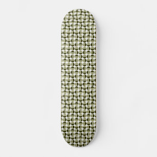 Rotating Circles - Khaki and Dark Olive Skateboard Deck