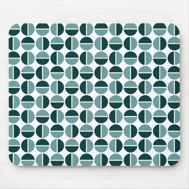 Rotating Circles - Ocean Green and Dark Green Mouse Pad (Front)