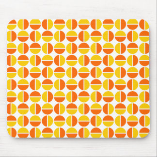 Rotating Circles - Orange and Amber Mouse Pad