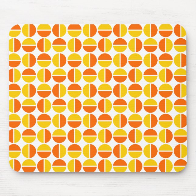 Rotating Circles - Orange and Amber Mouse Pad (Front)
