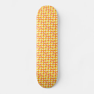 Rotating Circles - Orange and Amber Skateboard Deck