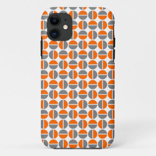 Rotating Circles - Orange and Gray iPhone Case