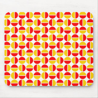 Rotating Circles - Red and Amber Mouse Pad