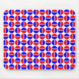 Rotating Circles - Red and Blue Mouse Pad