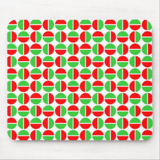 Rotating Circles - Red and Green Mouse Pad