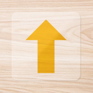Rotating Direction Indication Yellow Arrow Square Sticker