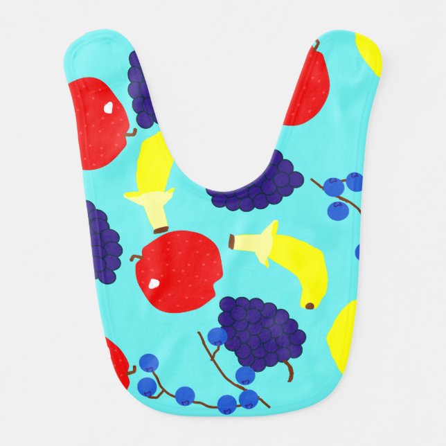 Rotating Fruits Baby Bib (Front)