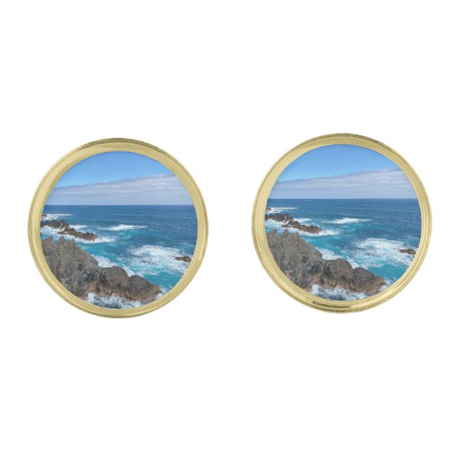 Rotating in the sea cufflinks (Front)
