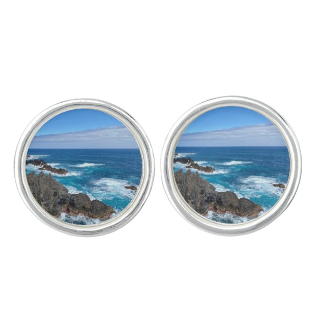 Rotating in the sea cufflinks (Front)