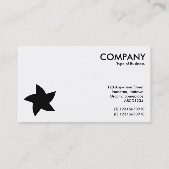 Rotating Star Symbol - Alternating Sides Business Card (Front)