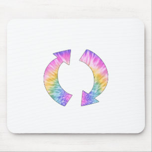 Rotation Arrows Tie Dye Mouse Pad