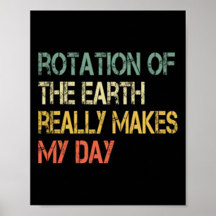 Rotation Earth Really Makes My Day Nerd Science Pu Poster