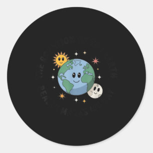 Rotation Of The Earth Makes My Day Science Earth D Classic Round Sticker