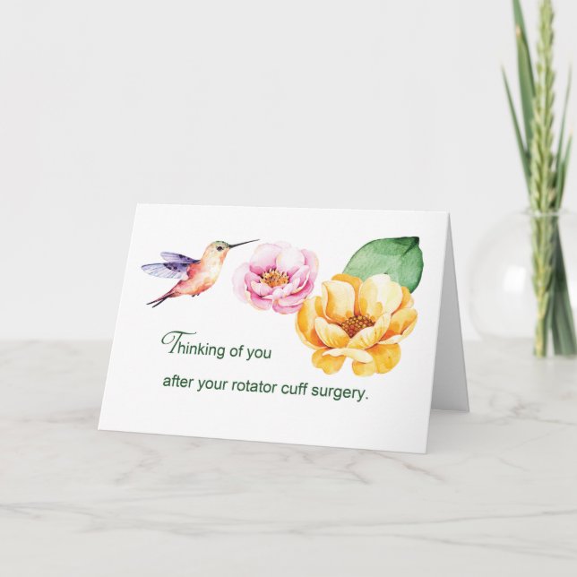 Rotator Cuff Thinking of You Flowers Card (Front)