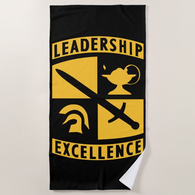 ROTC Reserve Officer Training Corps Military Beach Towel (Front)