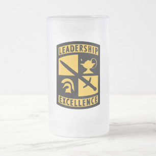 ROTC Reserve Officer Training Corps Military Frosted Glass Beer Mug