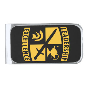 ROTC Reserve Officer Training Corps Military Silver Finish Money Clip