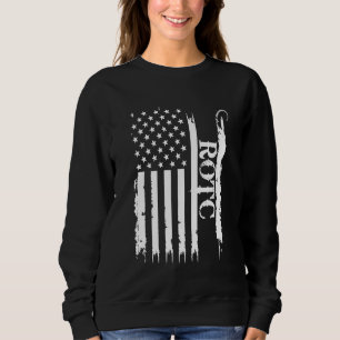 ROTC United States Distressed w US Flag Sweatshirt