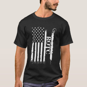ROTC United States Distressed w US Flag T-Shirt