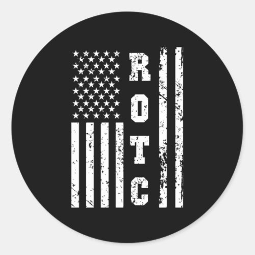 Rotc United States Rot Corps W Us Flag Classic Round Sticker