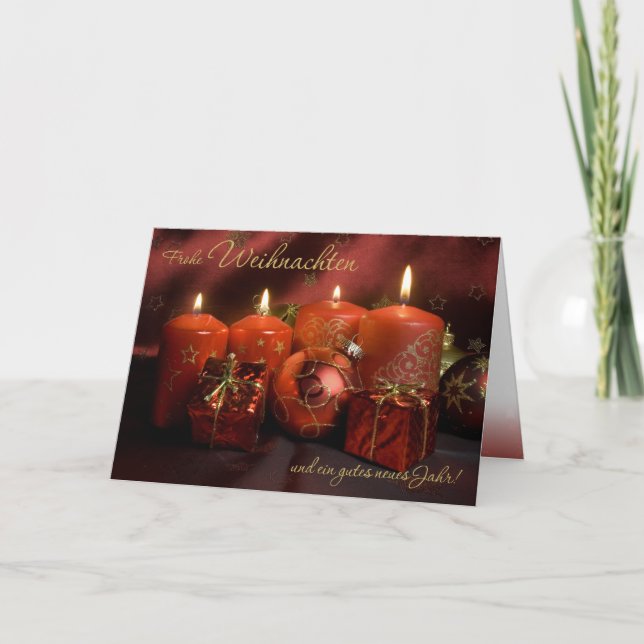 Rote Weihnachtsstimung Holiday Card (Front)