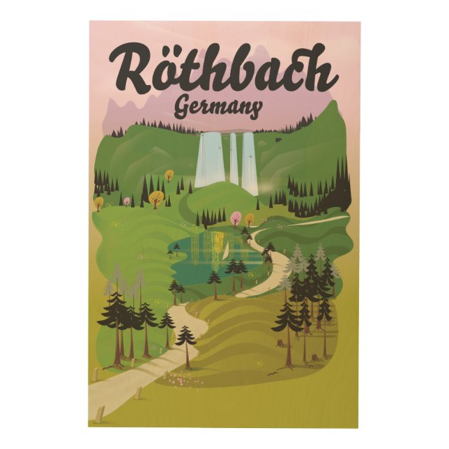 Röthbach Germany vintage style travel poster (Front)