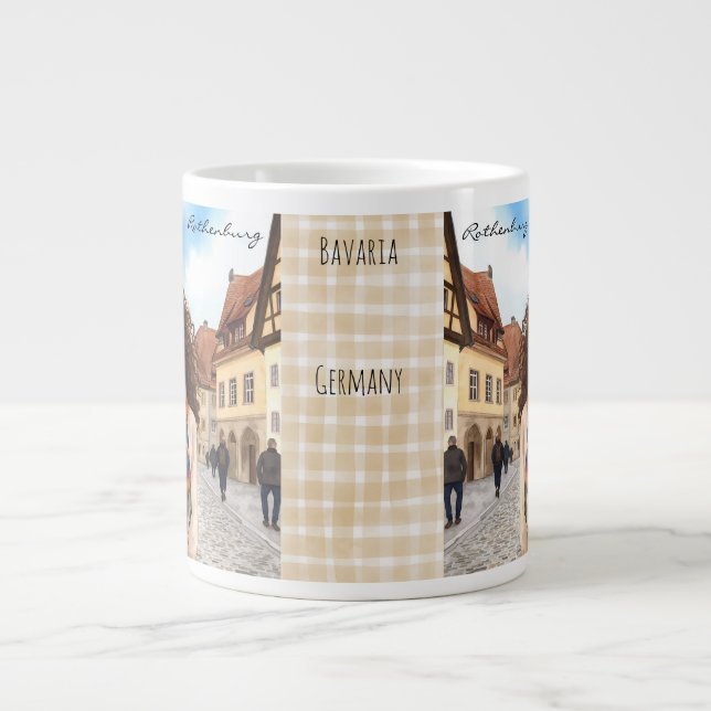 Rothenburg, Bavaria, Germany,The Enchanting Tauber Giant Coffee Mug (Front)