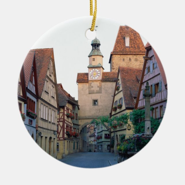 Rothenburg city, Germany Ceramic Ornament (Front)