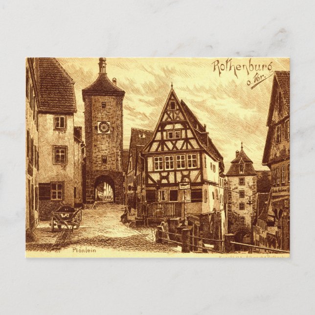 Rothenburg Germany 1907 vintage Postcard (Front)