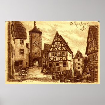 Rothenburg Germany 1907 Vintage Poster by markomundo at Zazzle