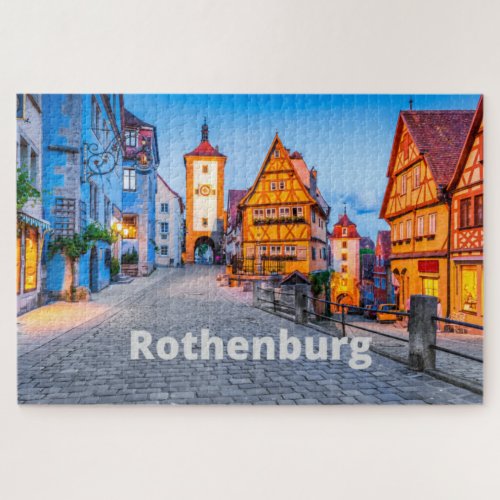 Rothenburg Germany Street City View  Jigsaw Puzzle