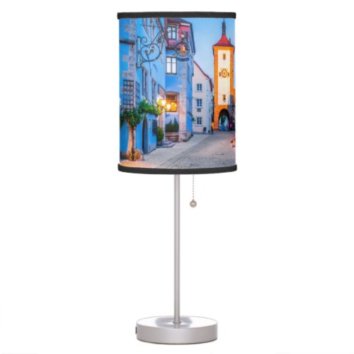 Rothenburg Germany Street City View  Table Lamp