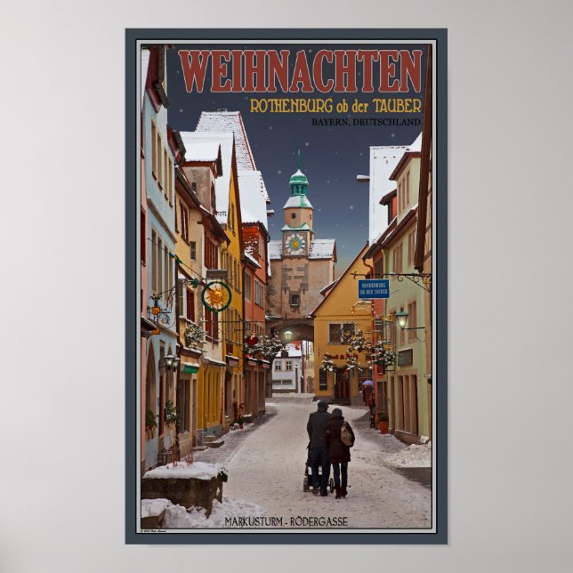 Rothenburg - Markusturm Christmas Poster (Front)