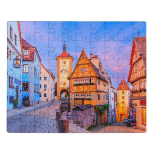 Rothenburg ob der Tauber, Bavaria, Germany. Jigsaw Puzzle