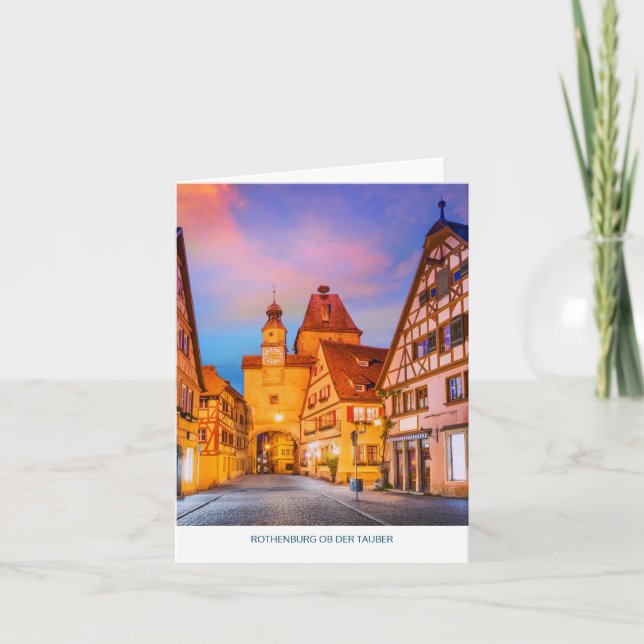 Rothenburg ob der Tauber folded Holiday Card (Front)