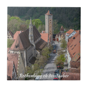 Rothenburg ob der tauber old town from above ceramic tile