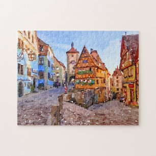 Rothenburg ob der Tauber Watercolor Puzzle