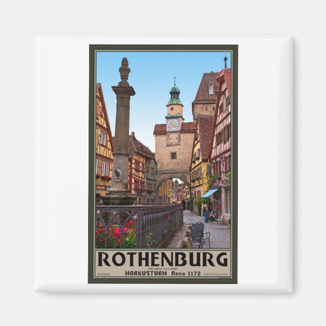 Rothenburg od Tauber - Markusturm Magnet (Front)