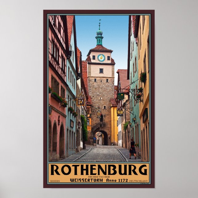 Rothenburg od Tauber - Weisserturm Poster (Front)
