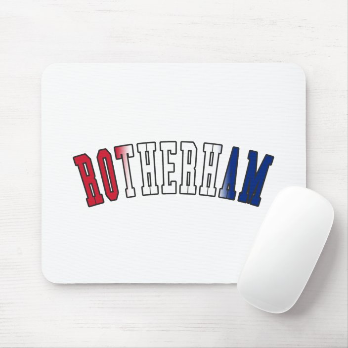 Rotherham in United Kingdom National Flag Colors Mouse Pad